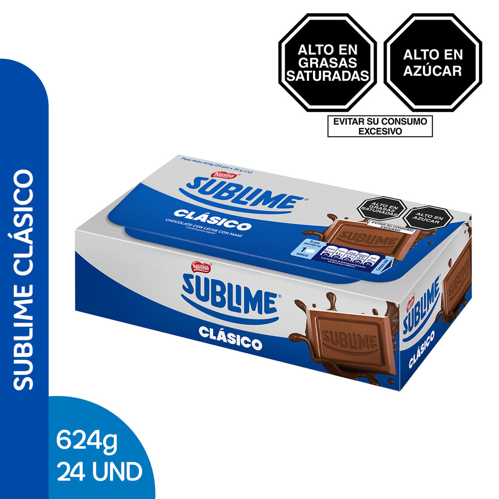 Caja de Sublime Clásico 24 uni x 26g c/u